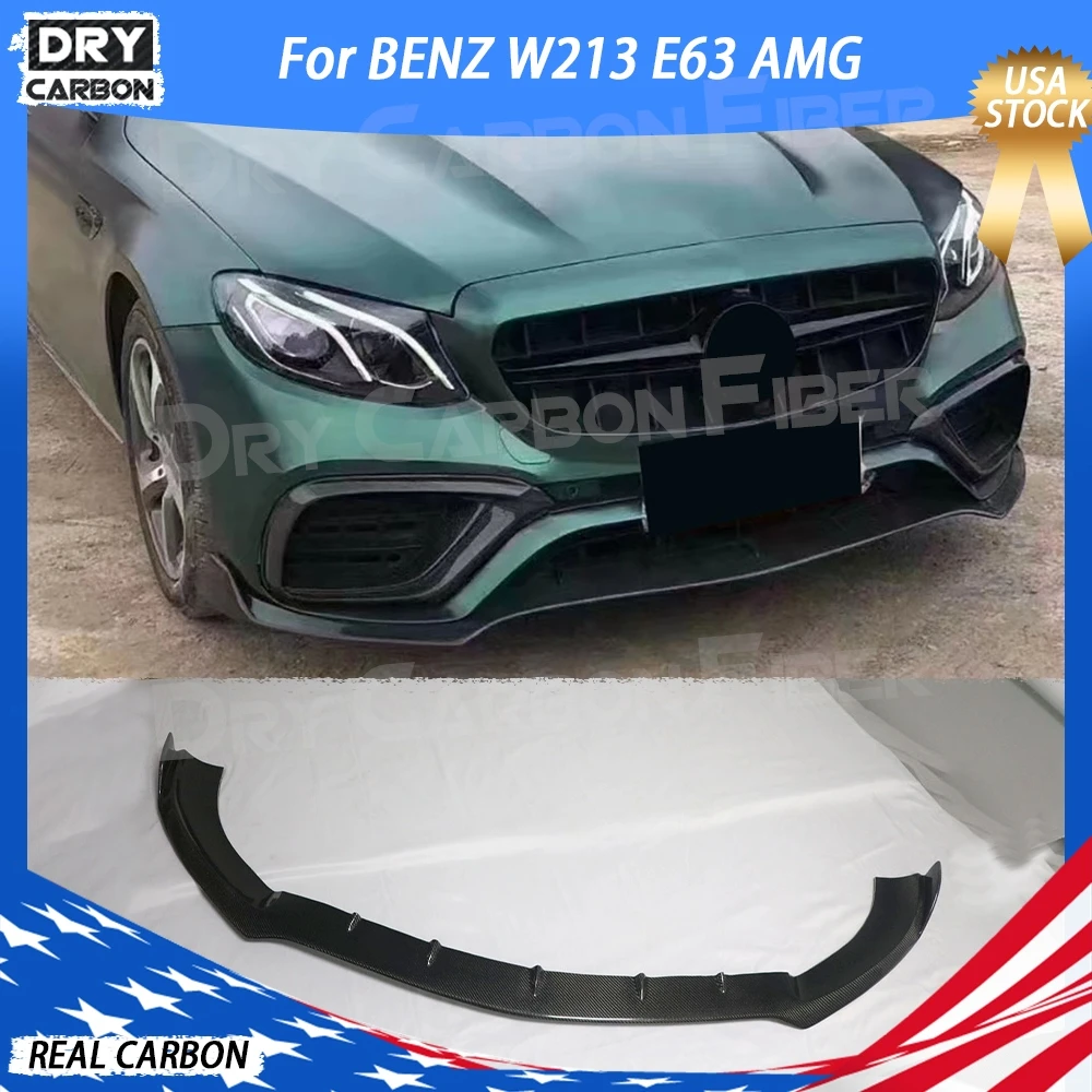 

Carbon Fiber Front Bumper Lip Spoiler Splitters For Mercedes Benz E Class W213 E63 AMG 2017-2019 Front Bumper Lip Body Kits