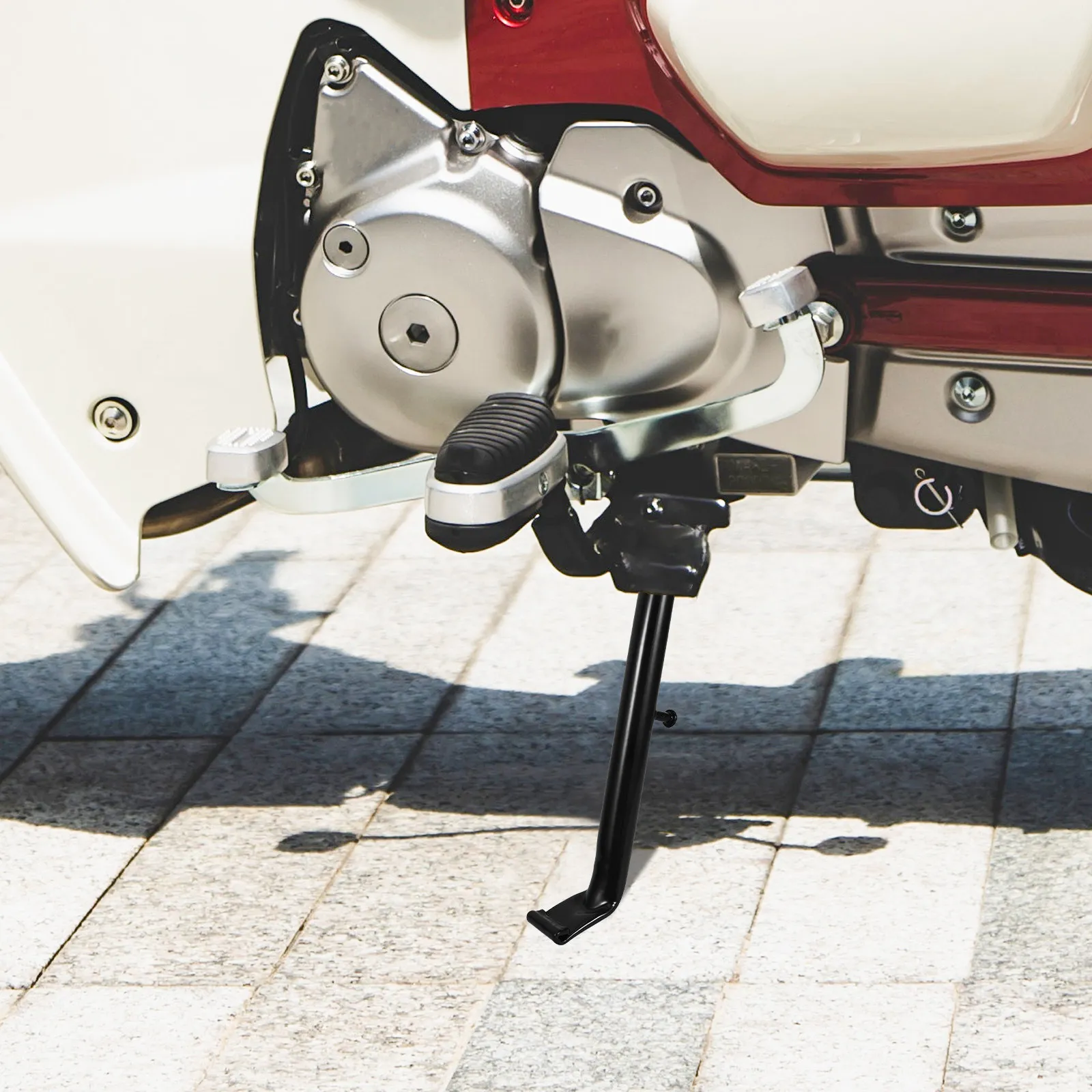 Heavy-Duty Steel Motorcycle Side Kickstand for Reliable Parking Stability Sleek Design Easy Installation Motorcycle Kickstand