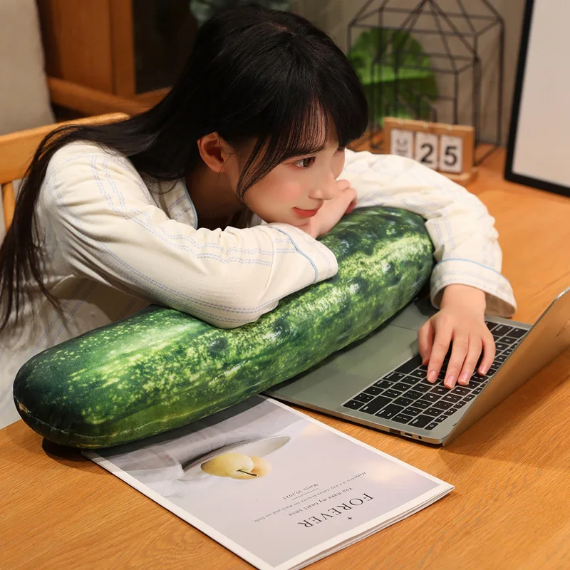 Creative Huge Simulation Cucumber Plush Pillow Toy Soft Stuffed Plants Vegetable Plushies Doll Cushion Cute Soft Kids Girls Toys