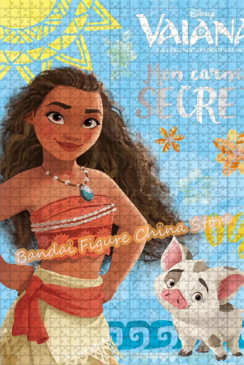 Disney Princess Anime Moana and New Frineds Puzzle Ocean Adventure Jigsaw Puzzles for Kids Stress Relief Toys Christmas Gifts