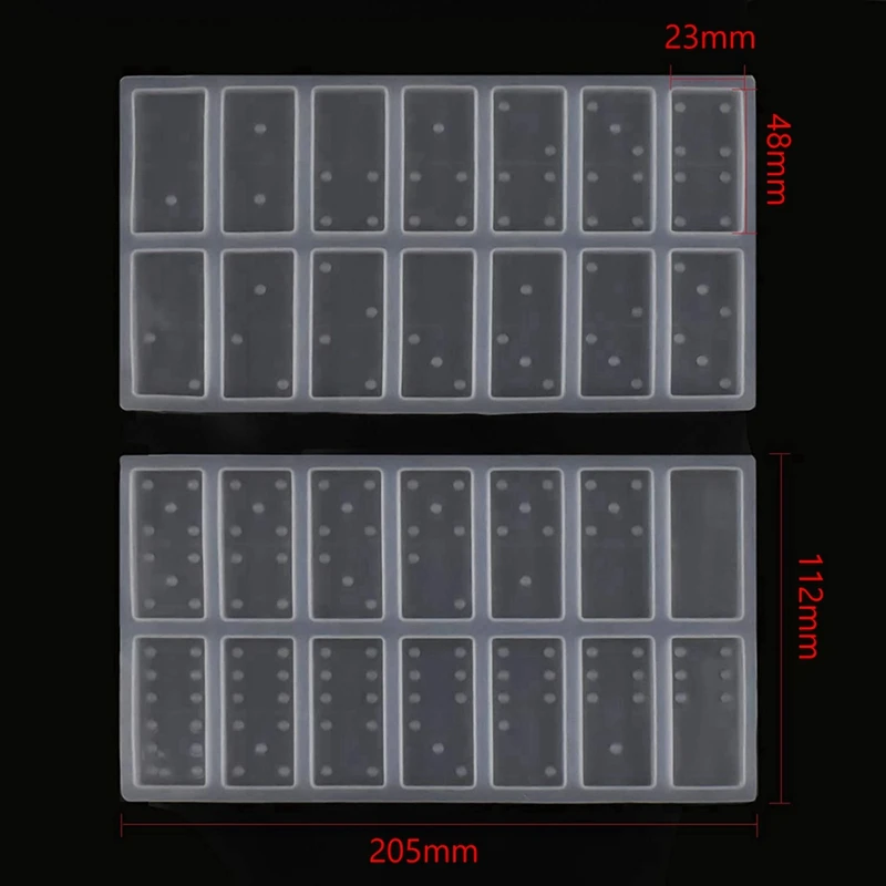 DIY Resin Dominoes Mirror Silicone Epoxy Mould Pai Gow