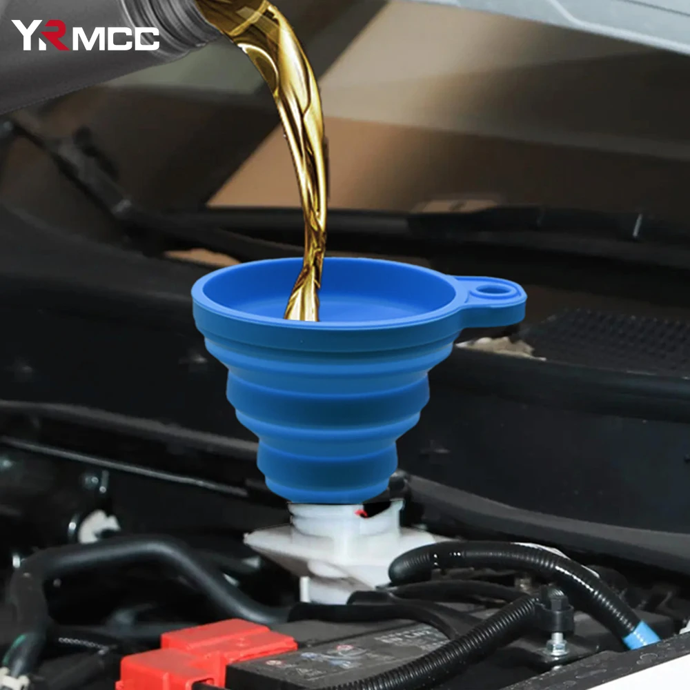 Engine Funnel Universal Foldable Portable Motorcycle Engine Petrol Change Funnel Change Liquid Tools Motorcycle Car Acesssories