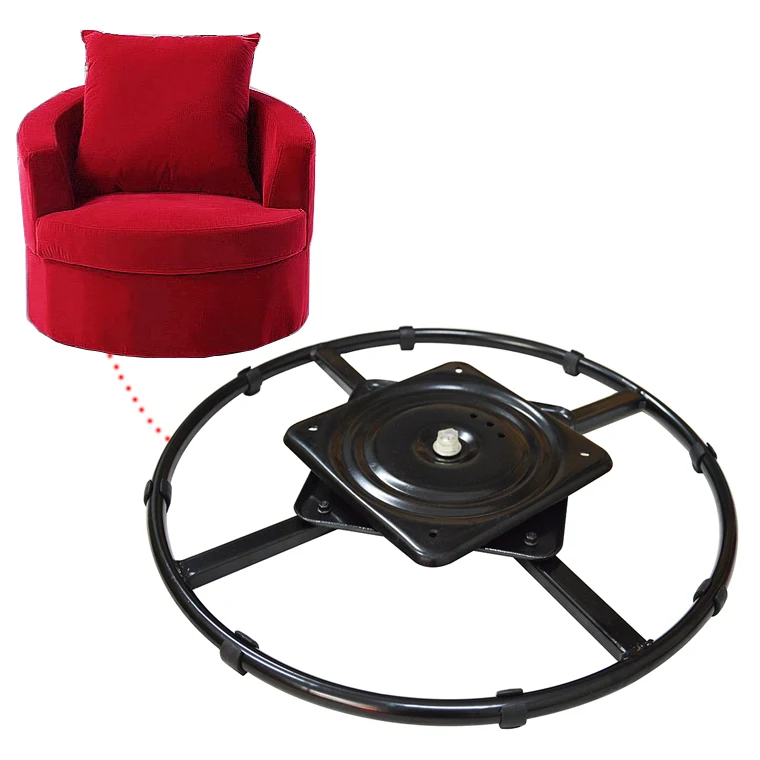 Heavy Duty Bar Stool Swivel Replacement with 24 Inch Ring Base and 10 Inch Plate Solid Ring Ball Bearings for Modern Design