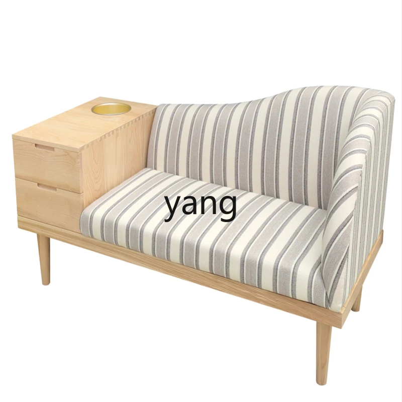 LMM Small Apartment Modern Minimalist Cream Style Furniture New Chinese Style Log Storage Leisure Chair Arc