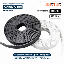 STS/STD S2M S3M Width 4/6/10/15/20/25/30mm Opening Timing Belt Used In S2M/S3M Belt Pulley for 3D Printer Transmission belt