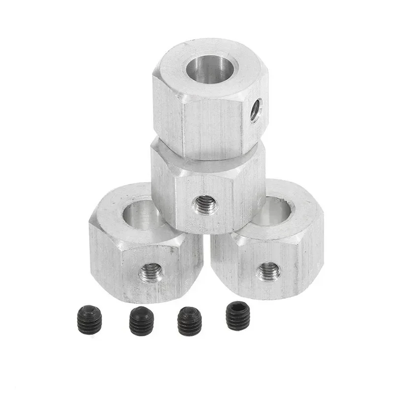 Adaptador sextavado do cubo da roda do combinador do metal, 5mm a 12mm, WPL D12, B14, B16, B24, B36, C14, C24, MN, D90, D91, peças sobresselentes do carro do RC