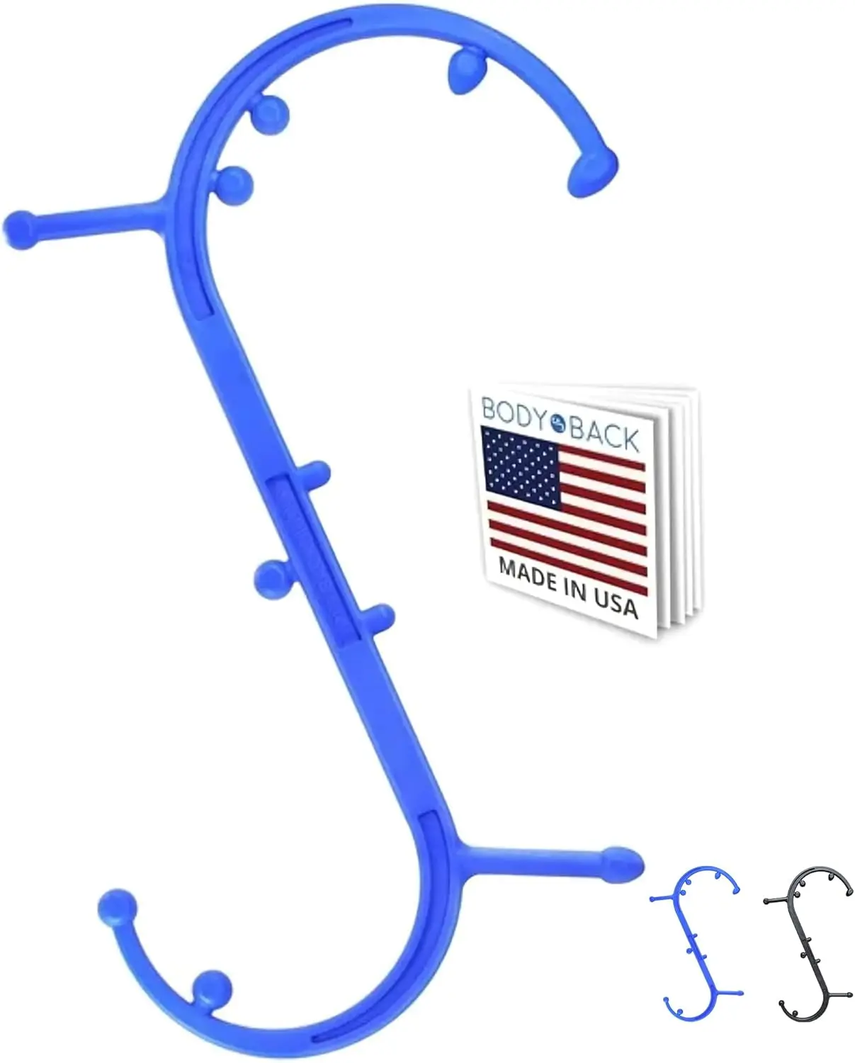 

Ручной массажер для всего тела с двойными крючками для глубокого массажа и снятия боли в спине, плечах, шее - Инструмент для ручного массажа