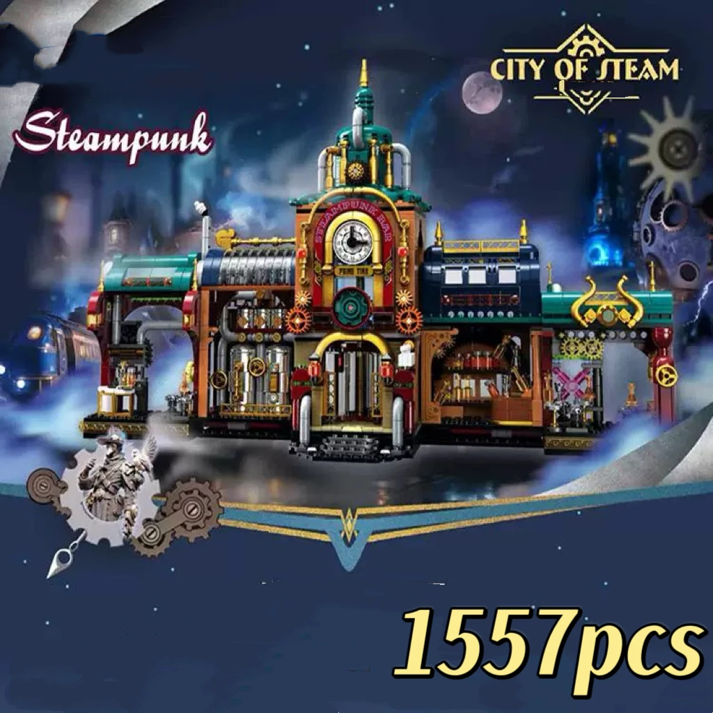

2025 Best-Selling Punk Steam Bar Building Blocks Decorative Items, Popular Among Men, Women, and Children; Elegant Birthday Gift