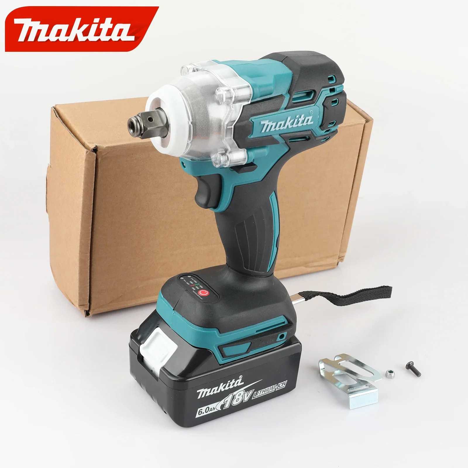 Original Makita DTW285 520N.M Bürstenloser Schlagschrauber, kabelloser elektrischer Schraubenschlüssel, wiederaufladbares Werkzeug mit hohem Drehmoment, Makita 18-V-Akku