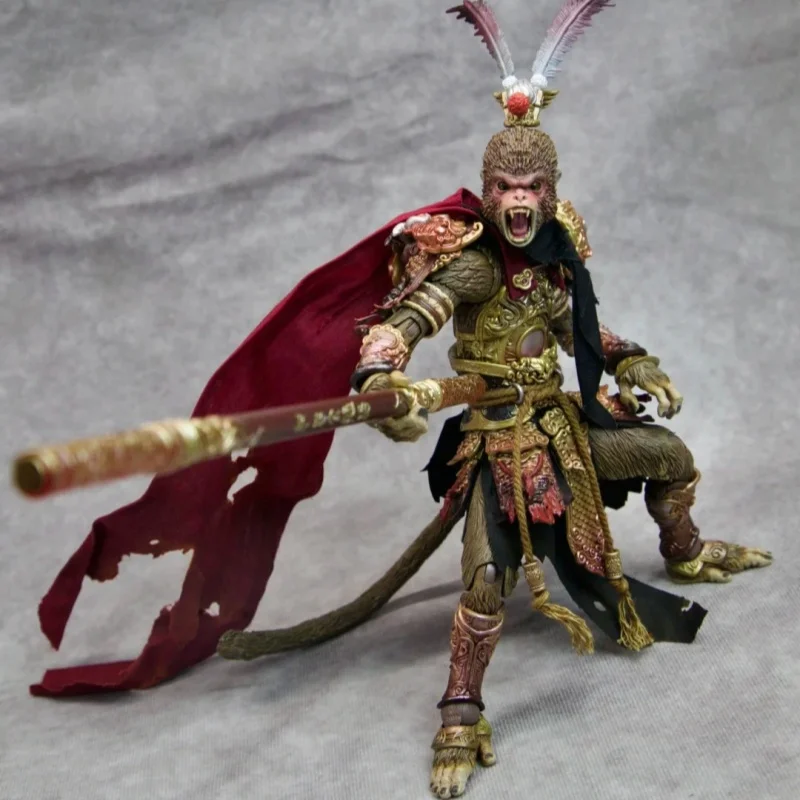 

1/12 Angry Mountain And Sea Classic With Demon God Great Sage Sun Wukong Battle Damage Version Фигурка Коллекция Игрушка в подарок