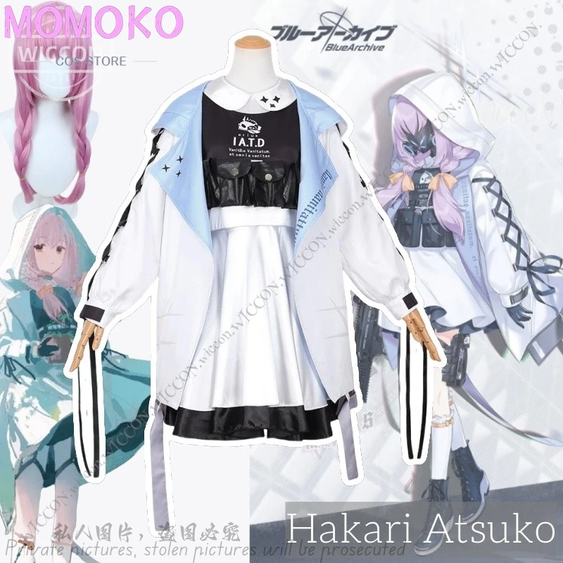 

Hakari Atsuko Game Blue Archive Cosplay Halloween Costume Wig Party Princess Comic-Con Disguise Kawaii Christmas Role Play