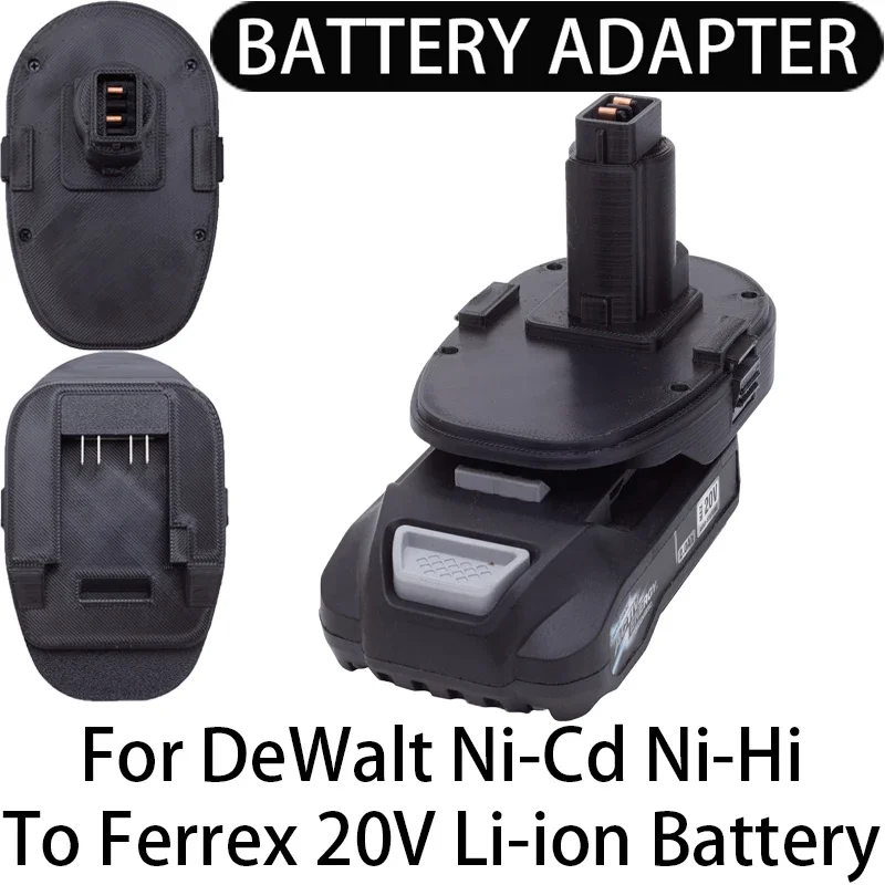 

Battery Adapter/Converter for DeWalt Ni-Cd Ni-Hi tools to Ferrex 20V Li-ion Battery Adapter Power Tool Accessories