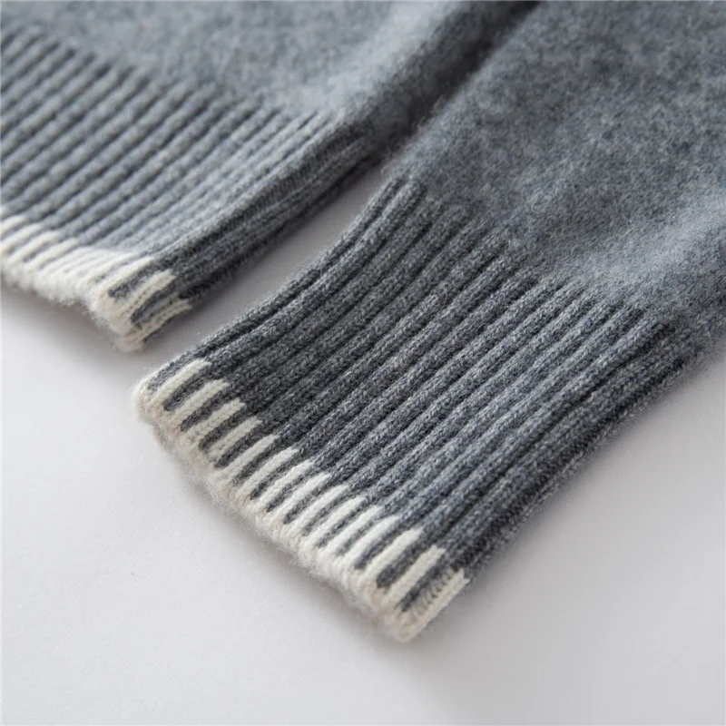 Addonee suéter feminino 100% caxemira, gola redonda, pulôver de luxo, estilo simples, malhas de caxemira, outono inverno, roupas femininas