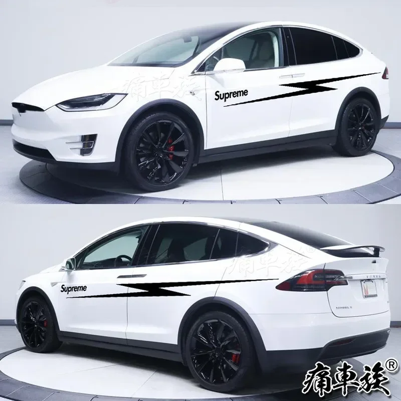 Car Sticker For Tesla Model X Body Exterior Decoration Vehicle Modified Lightning Vinyl Decal Film Accessories
