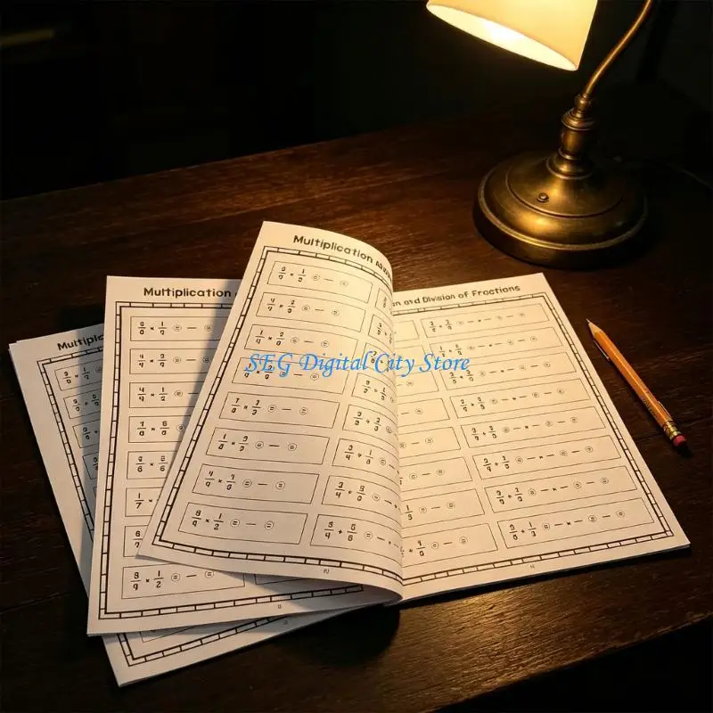 U75B Graduated Difficulty Math Workbook Focused on Multiplication Division Mastery