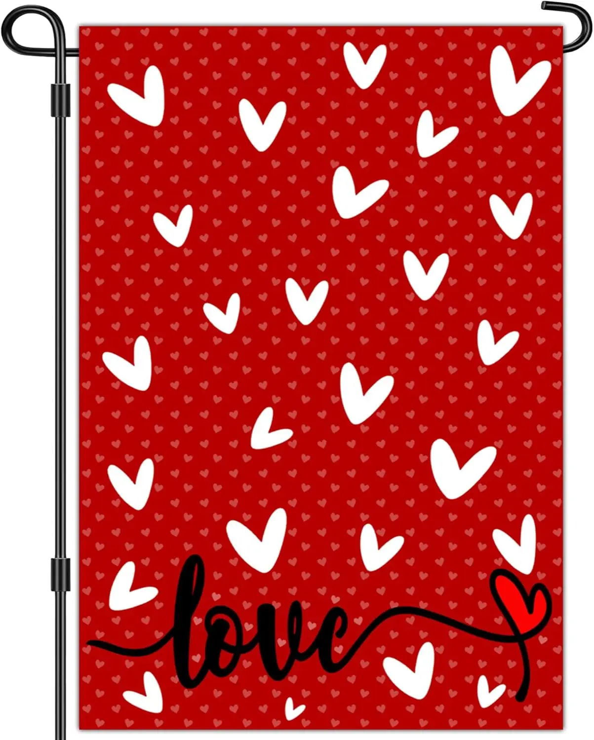 Valentines Day Garden Flag 12×18 Double Sided Outdoor Valentine's Day Yard Signs Decorations Garden Flags for Outdside W FFL IIC