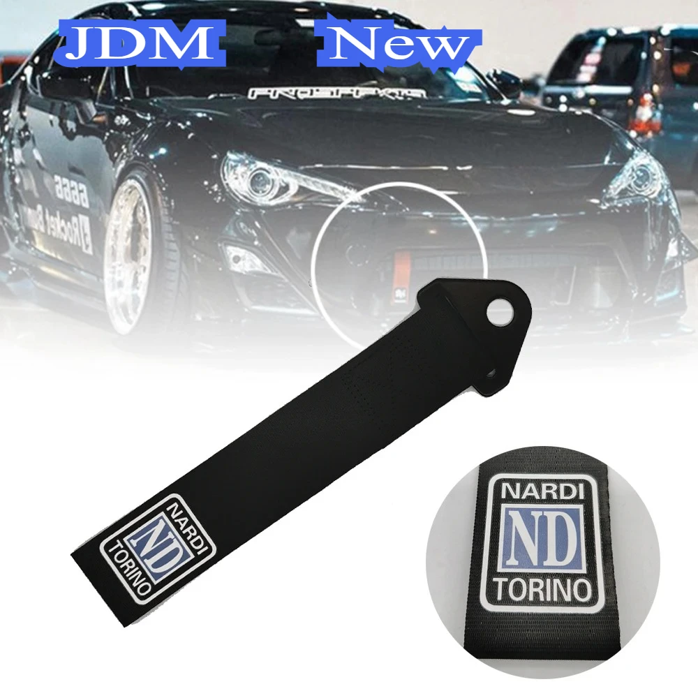 JDM 26cm ND cuerda de remolque cuerdas de remolque de nailon de alta resistencia coche de carreras correa de remolque Universal correa de remolque parachoques
