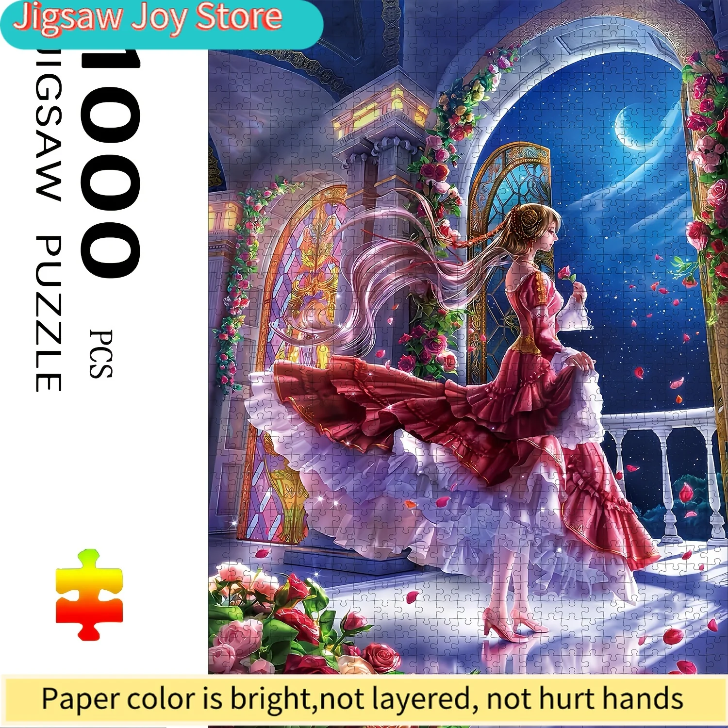 

Пазл с мультяшными принцессами - большая интерактивная семейная игра, головоломка для домашнего декора своими руками, забавный подарок, яркий дизайн