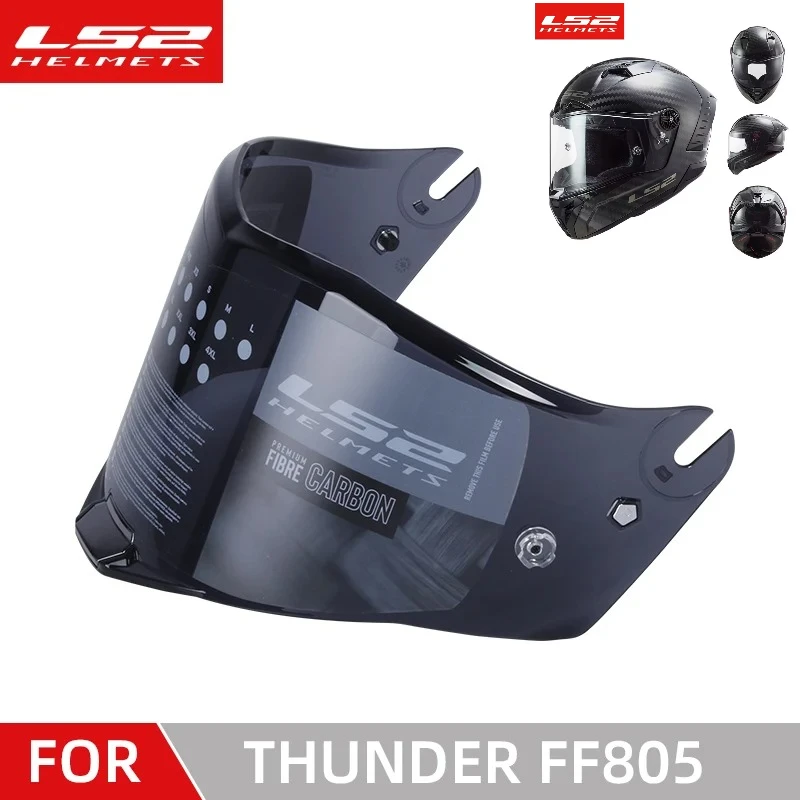 

Original LS2 THUNDER FF805 Motorcycle Helmet Visor Ls2 Ff805 lens Transparent Chrome Red Extra Shield