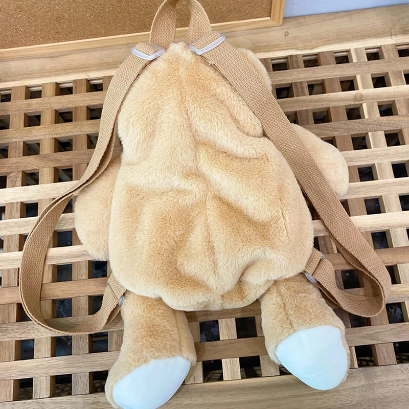 Children Cute Plush Backpack Lovely Cartoon Brown Bear Backpack Kawaii School Bag Girls Boys Kindergarten Birthday Festival Gift