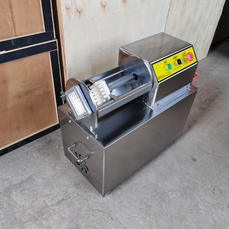 เครื่องตัดมันฝรั่งมะเขือยาวไฟฟ้า ขายร้อนมันฝรั่งทอดเครื่องตัดแถบผัก