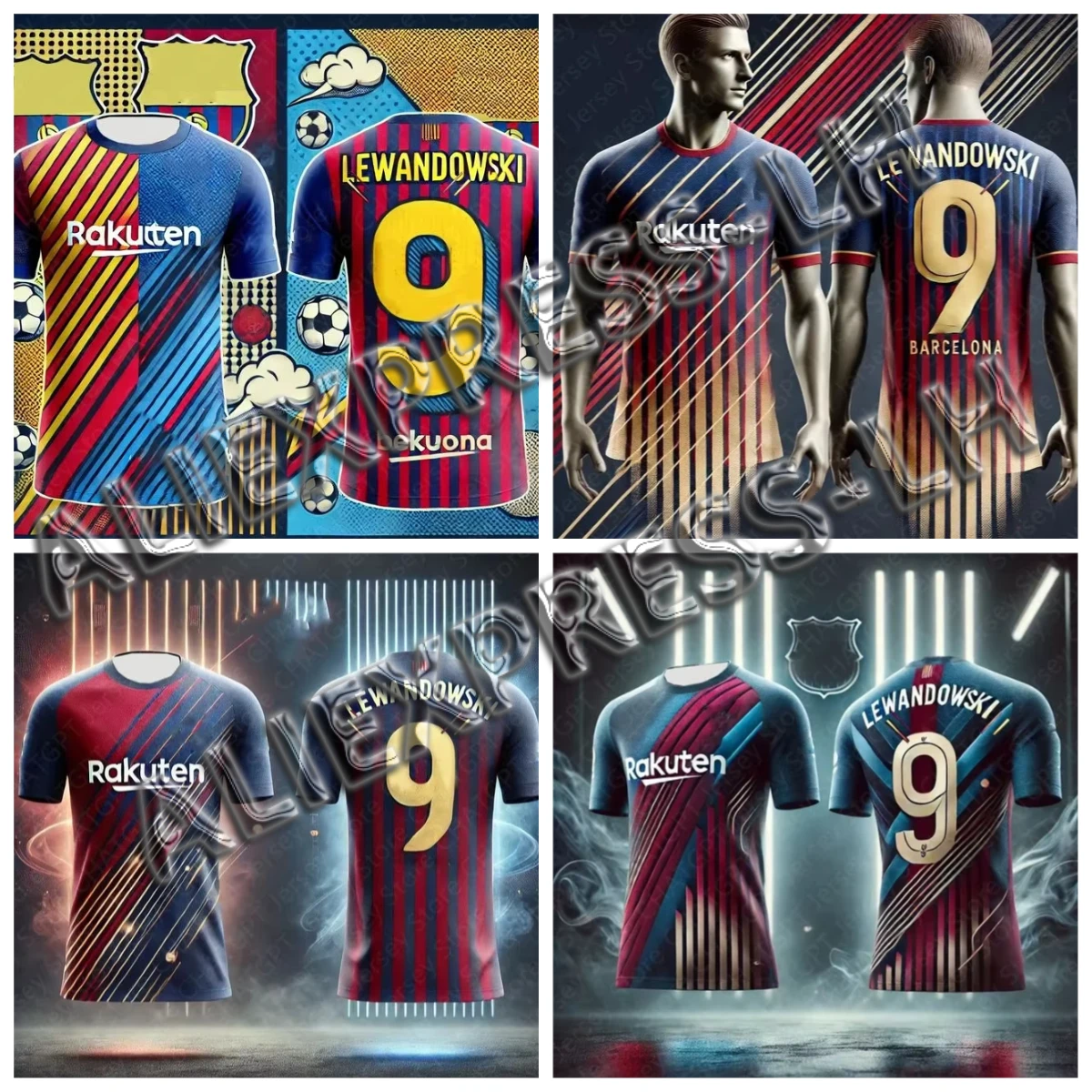 

2025 New Mens 3D Designed Design Football Jersey Spanish Characteristic Football T-Shirt LEWANDOWSKIs Special Football Kit