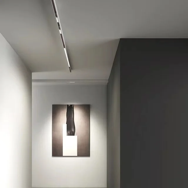 Modern Magnetic Track Light Ceiling LED Spotlight Grille Floodlight DC24V Ceiling Indoor  Magnetic Track Light System