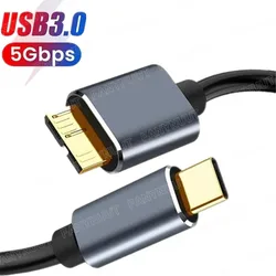Cable Connector Micro B USB C 3.0 Cable Type-C To USB 3.0 Micro B 5Gbps External Hard Drive Cable For Macbook Hard Drive Disk