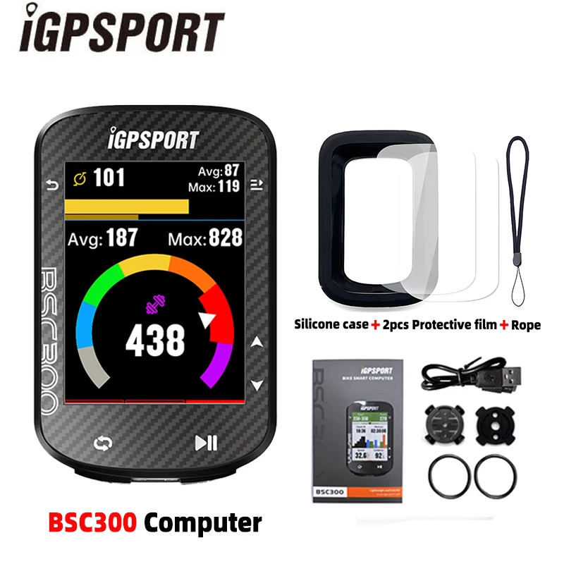 IGPSPORT BSC300 Computer Wireless Bike Odometer GPS Navigation MTB Road Speed Cadence Sensor IPX6 Waterproof  Bicycle Computer