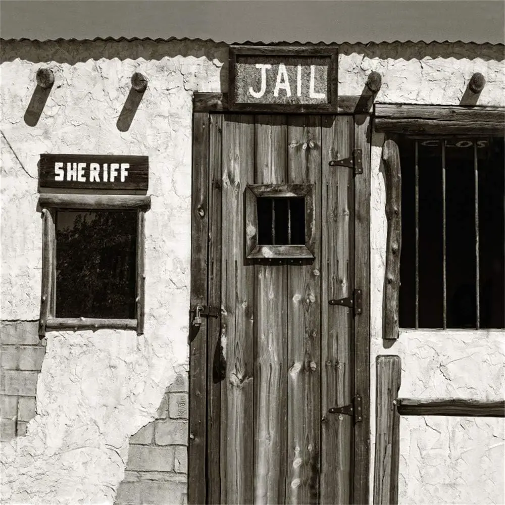 Gloredépensé Sheriff Photo Background, Jail, Wooden, Door, Birthday, Baby Shower, Photography Background, Banner Studio