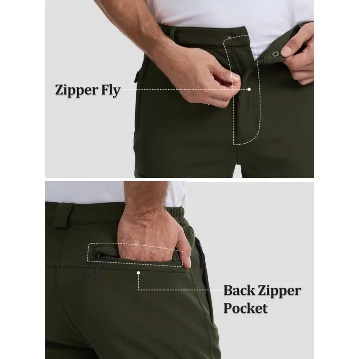 Winter Herren Wasserdichte Camping-Wanderhose Cargo Taktische Softshell Warme Fleece Winddichte Outdoor-Trekking-Jagdhose – Detail 34