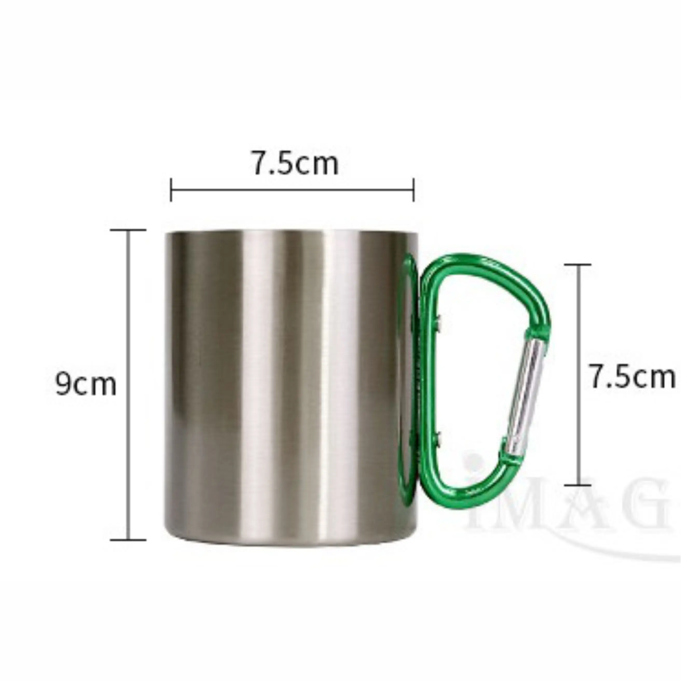Carabiner Cup 300ML Personalize Print Image Logo Text Metal Steel Buckle Stainless Steel Hiker Outdoor Travel Camp Father Gifts