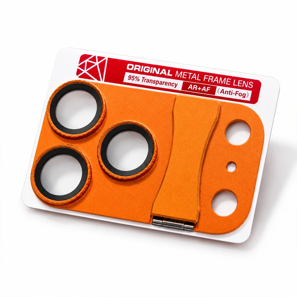 1-3 Stück Metall-Glas-Kameraobjektivschutz, faltbarer Ständer für iPhone 17 18 Pro Max, AR+AF-Kamera-Bildschirm-Vollschutz