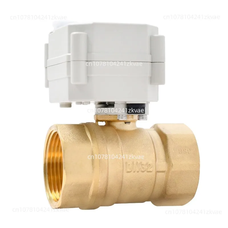 1 1/4 Inch Miniature Electric Ball Valve Hand-integrated Brass Electric Two-way Copper Ball Valve DN32
