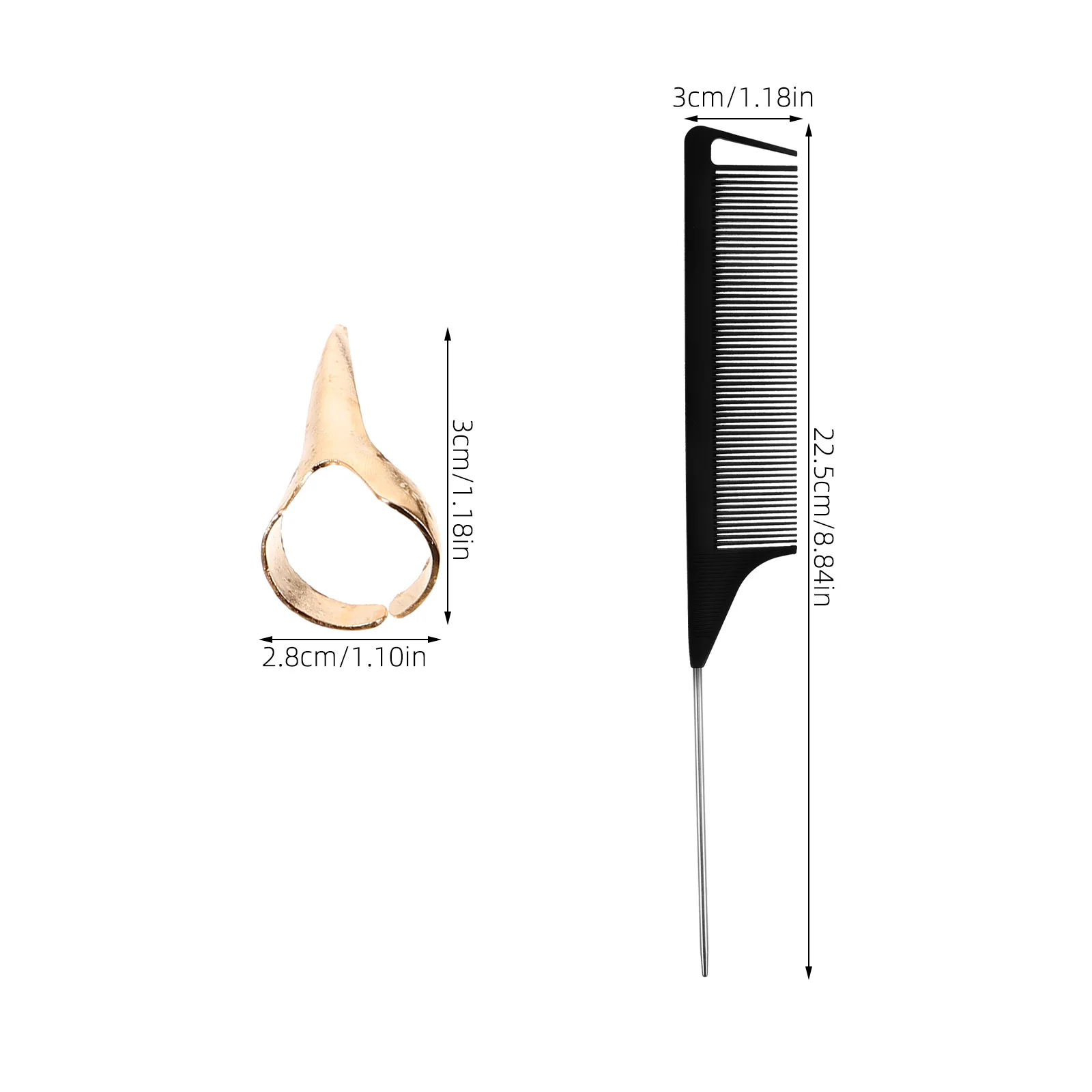 모든 모발 타입에 적합한 디탱글 콤 세트 1세트, 전문 이발사용 커팅 및 스타일링 빗, 사용하기 쉬운 헤어 파팅 도구