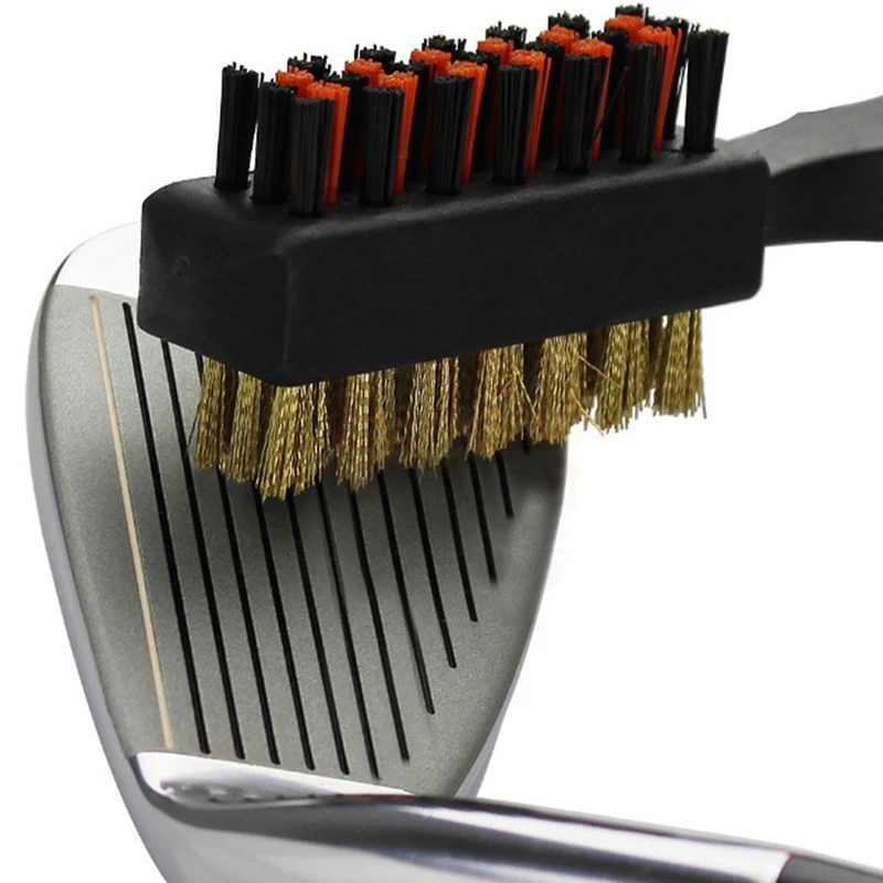 New Golf Club Cleaning Brush Tool Retractable Zip Wires 2 Sided Nylon Accessories