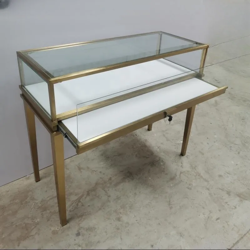 Stainless steel high-end jewelry display cabinet light luxury jewelry jewelry counter precious watch diamond jadeite jade counte
