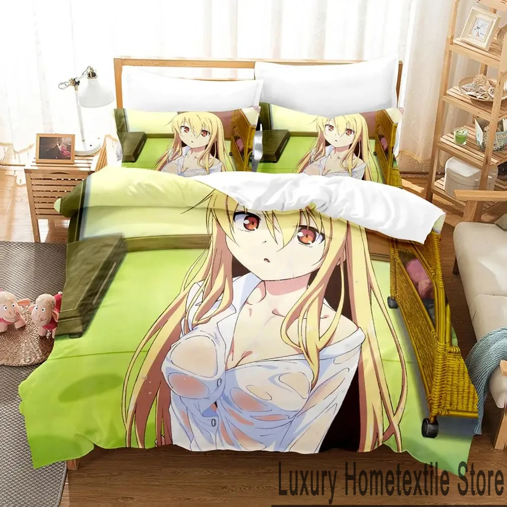 Anime The Pet Girl of Sakurasou Shiina Mashiro Bedding Set Duvet Cover Bed Set Quilt Cover Pillowcase Comforter king Queen Size