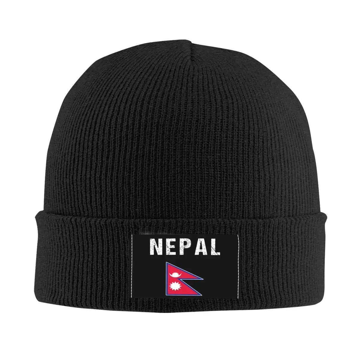 Nepal Nepalese Flag Nepali Tee Menwomen Knit Hat Cap Knitted Beanie Hat Beanies Cap Unisex Hipster