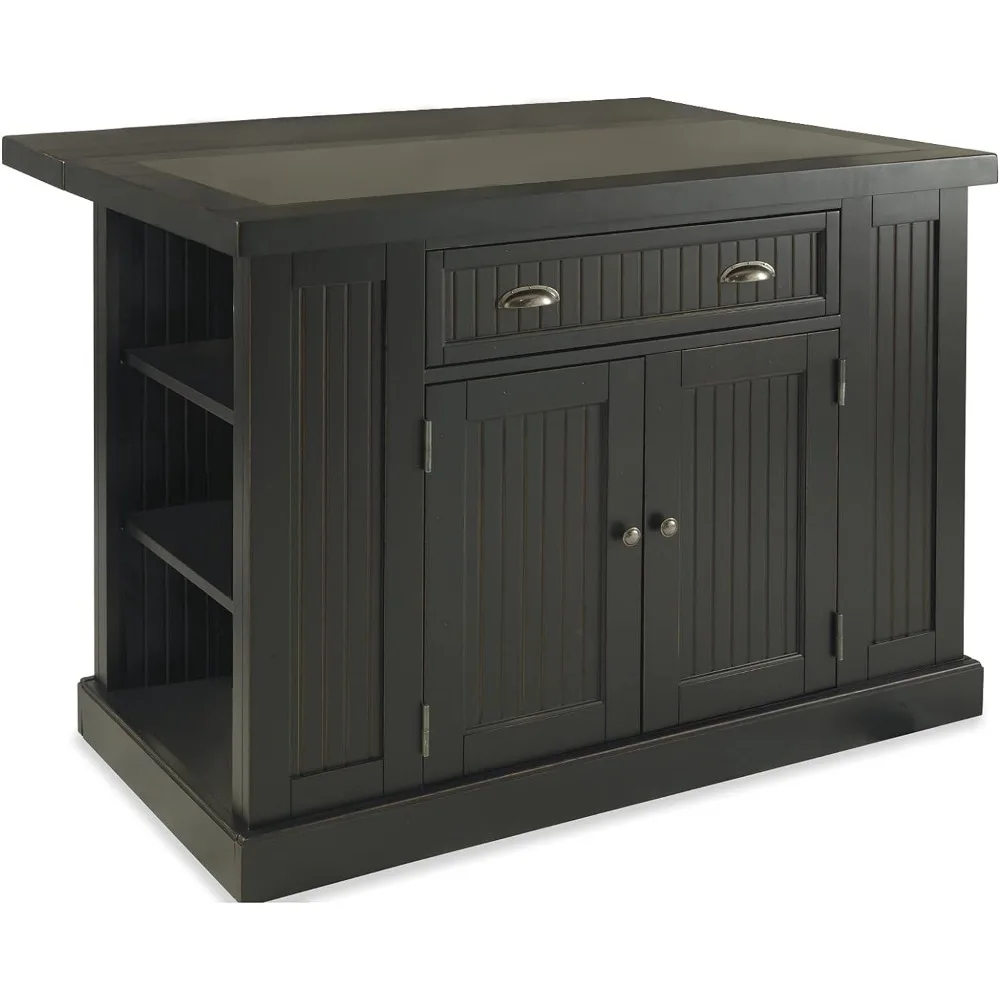 

Nantucket Distressed Black Kitchen Island by Home Styles