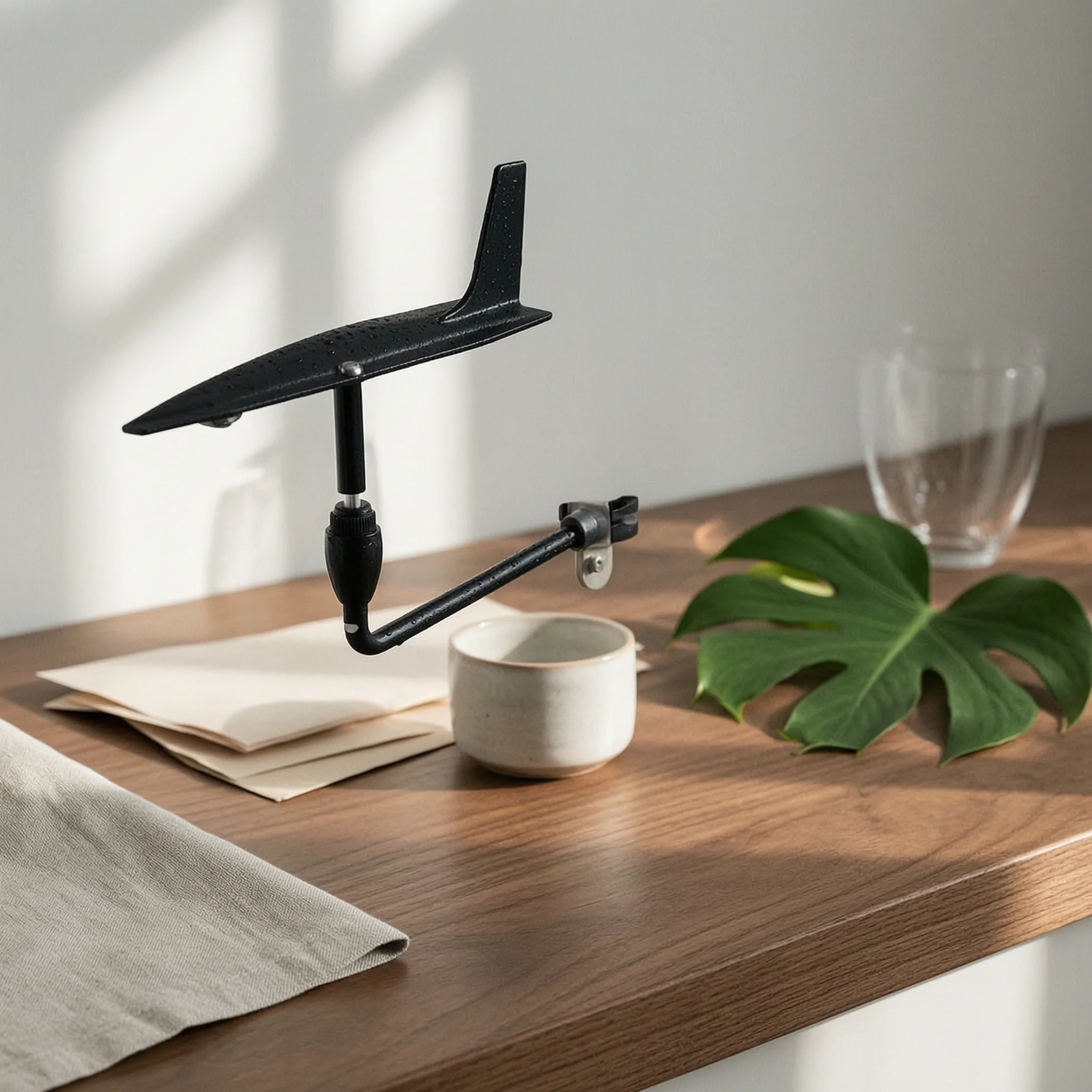 sailboat-wind-vane-clamp-mount-mast-wind-vane-marine-hardware-long-arm-black