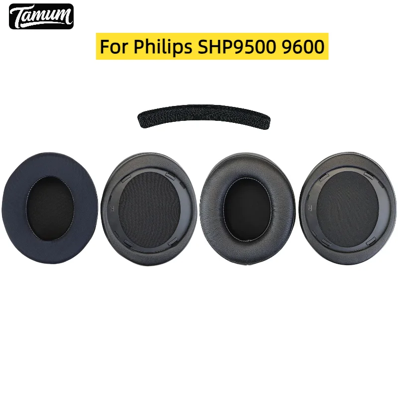 

Replacement Headband Repair for Philips SHP9500 SHP9600 Heaphones PU and Soft Memory Foam Top Headband and Ear Pad