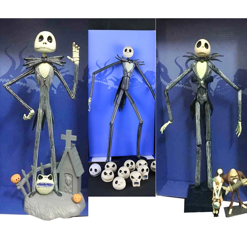 The Nightmare Before Christmas 12 Face Jack Skellington Jack Chair Special Version Action Figure Model Toys Cute Doll Desk Decor