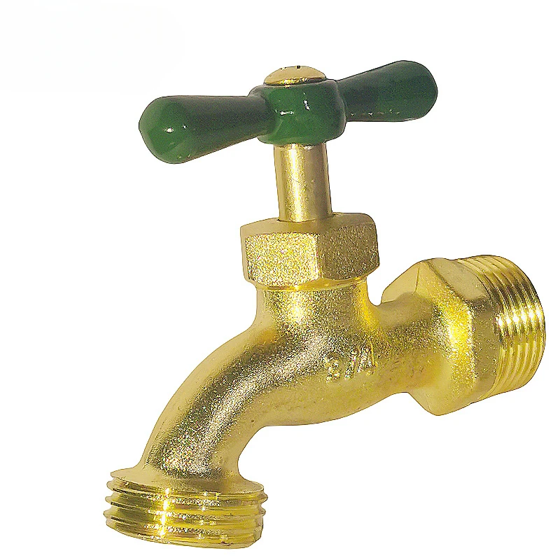 Garden Zinc Alloy Faucet 1/2x3/4 Household Faucet 3/4x3/4 Courtyard Zinc Alloy Copper-plated Faucet Wall Faucets