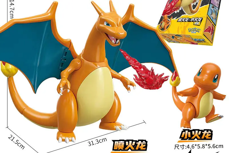 Pokemon Bouwstenen Cartoon Pikachu Bulbasaur Speelgoed Kinderen Geassembleerd Model Huisdier Elf Kinderen Kinderen Cadeau Compatibel Met Lego - afbeelding 1