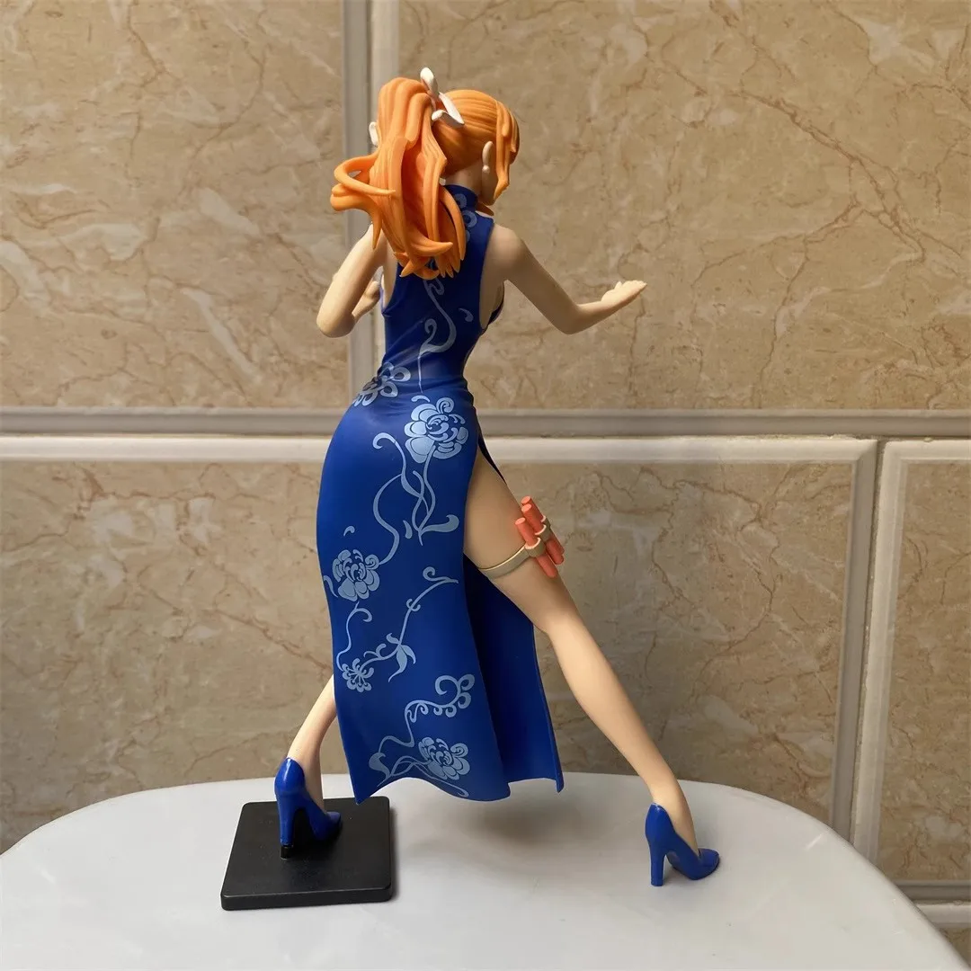 Nami Figure One Piece Figures Cheongsam Nami Anime Figure Sexy Girl Pvc Models Kung Fustatue Collectible Toys Doll Ornament Gift