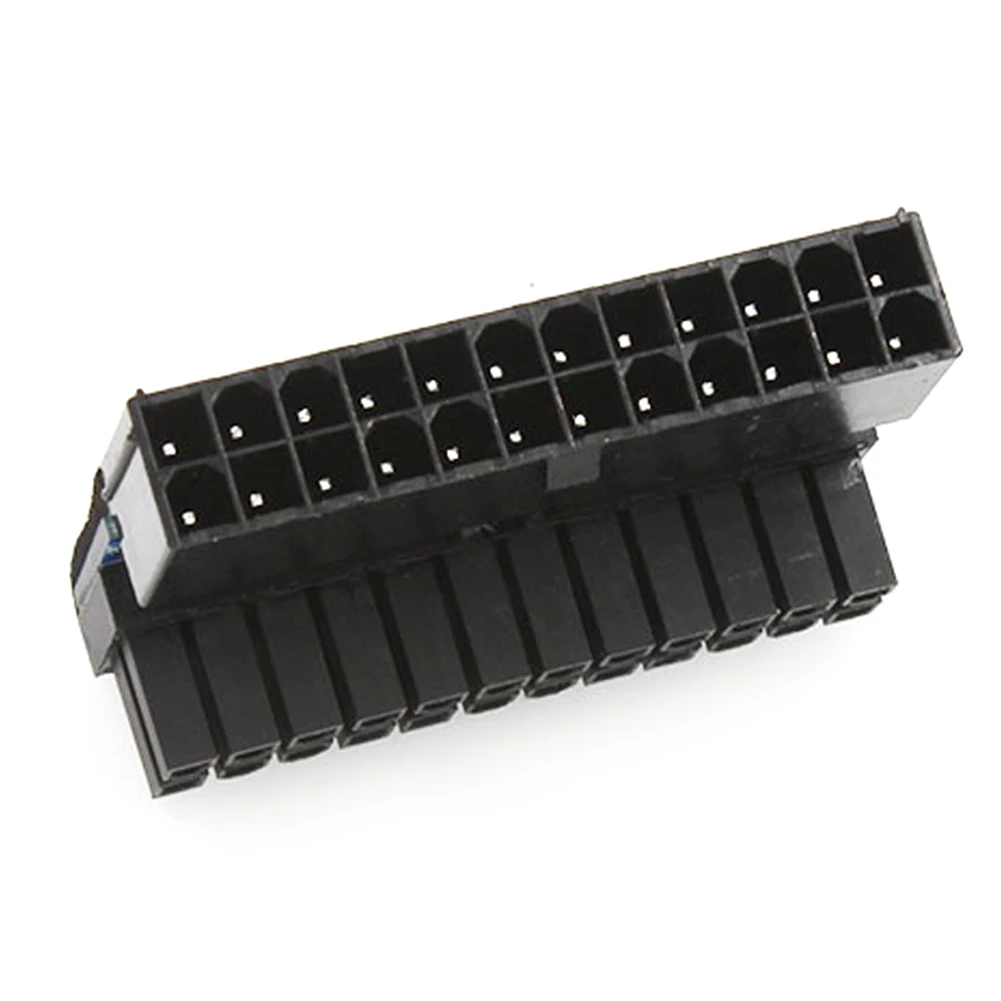90 Degree ATX 24Pin Female to Male Power Adapter for Desktop Cable Power Supply Elaborate Manufacture Prolonged