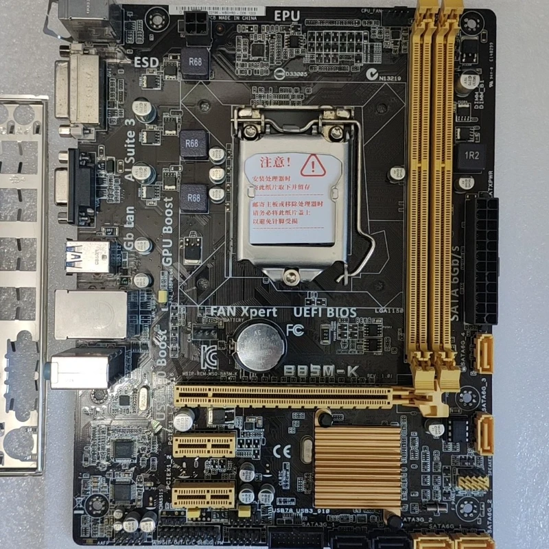 used for Asus B85M-K LGA1150 Intel B85 DDR3 mATX Motherboard With I/O Shield Fully Tested