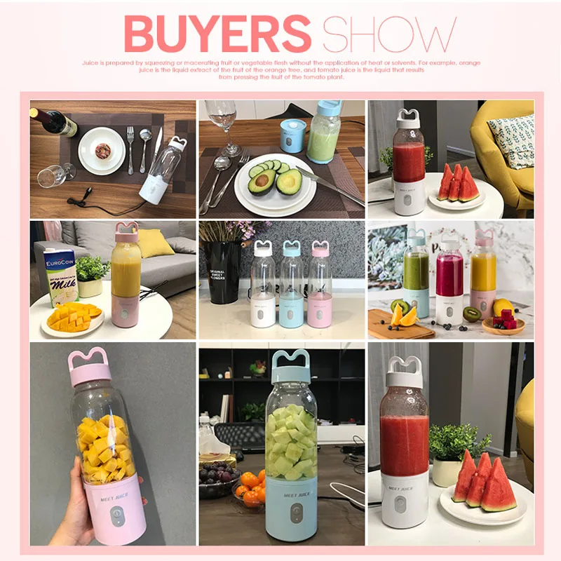 Новинка, портативная электрическая соковыжималка, блендер, семейная чашка для смузи фруктов и молока, домашняя и уличная Беспроводная соковыжималка