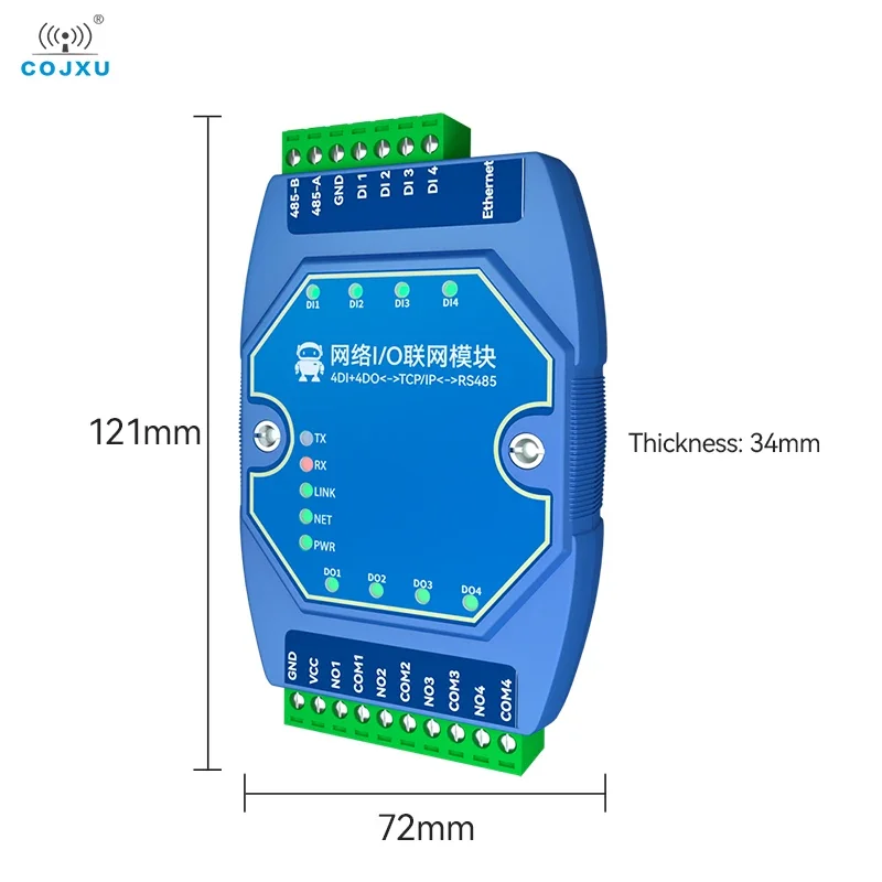 Imagem -02 - Ethernet i o Networking Module 4di Plus 4do Suporte Modbus Gateway Tcp Rtu dc 828v Padrão Industrial Me31-axax4040 Rs485 Rj45